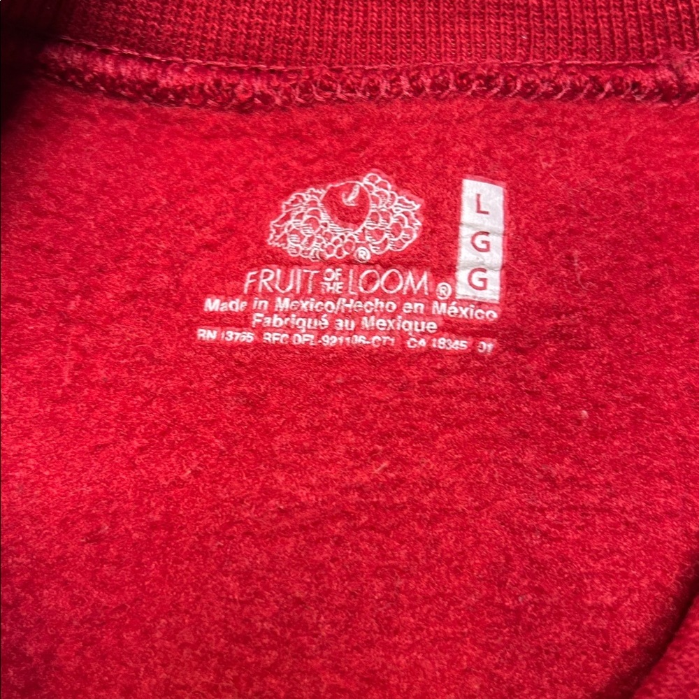 Fruit of the Loom Red Crewneck Sweater - Picture 3 of 5